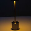 Lampe de table en acier inoxydable avec batterie