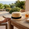 Chapeau paille blanche - CANOTIER