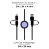 DONI - CABLE 4 EN 1 AVEC TRANSFERT DE DONNEES & CHARGE ULTRA-RAPIDE