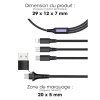 BURU - CÂBLE 5 EN 1 À CHARGE RAPIDE 20W - LONG - 1,2M - EN MATÉRIAUX RECYCLÉS