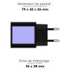 SUKO - CHARGEUR SECTEUR USB TYPE-C 15W + USB-A - NOIR