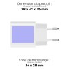 SUKO - CHARGEUR SECTEUR USB TYPE-C 15W + USB-A - BLANC