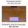 PORTE CARTE GRISE & DOCUMENTS EN CUIR VERITABLE MARRON FONCE