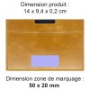 PORTE CARTE GRISE & DOCUMENTS EN CUIR VERITABLE MARRON CLAIR