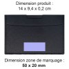 PORTE CARTE GRISE & DOCUMENTS EN SIMILI-CUIR NOIR GRAINE