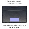 PORTE CARTE GRISE & DOCUMENTS EN SIMILI-CUIR LISSE NOIR