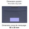 PORTE CARTE GRISE & DOCUMENTS CUIR RECYCLÉ BLEU MARINE