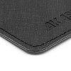 PORTE-CLE EN SIMILI-CUIR NOIR GRAINE