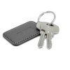 PORTE-CLE CUIR RECYCLÉ GRIS