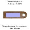 PORTE-CLE VIS EN CUIR VERITABLE MARRON FONCE