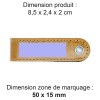 PORTE-CLE VIS EN CUIR VERITABLE MARRON CLAIR