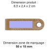 PORTE-CLE VIS EN SIMILI-CUIR LISSE MARRON