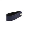 PORTE-CLE VIS CUIR RECYCLÉ BLEU MARINE