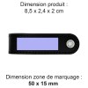 PORTE-CLE VIS CUIR RECYCLÉ NOIR