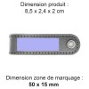 PORTE-CLE VIS CUIR RECYCLÉ GRIS