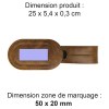 ETIQUETTE BAGAGE  EN CUIR VERITABLE MARRON FONCE