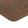 ETIQUETTE BAGAGE  EN CUIR VERITABLE MARRON FONCE