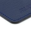 ETIQUETTE BAGAGE  CUIR RECYCLÉ BLEU MARINE