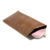 ETUI LUNETTES EN CUIR VERITABLE MARRON FONCE