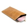 ETUI LUNETTES EN CUIR VERITABLE MARRON CLAIR