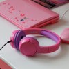 SETSUKO - CASQUE KIDS SANS FIL BLUETOOTH ROSE ET VIOLET