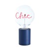 SOCLE LAMPE DE TABLE POP BLEU + AMPOULE 1 MOT MITB