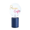 SOCLE LAMPE DE TABLE POP BLEU + AMPOULE 2 MOTS MITB