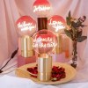 SOCLE LAMPE DE TABLE POP ROSE + AMPOULE 2 MOTS MITB