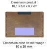 PORTE CARTE SIMPLE EN CUIR VERITABLE MARRON FONCE