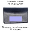 PORTE-CARTES FOLIO AVEC OU SANS ANTI-RFID  EN CUIR VERITABLE NOIR