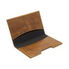 PORTE-CARTES FOLIO AVEC OU SANS ANTI-RFID  EN CUIR VERITABLE MARRON FONCE
