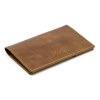 PORTE-CARTES FOLIO AVEC OU SANS ANTI-RFID  EN CUIR VERITABLE MARRON FONCE