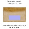 PORTE-CARTES FOLIO AVEC OU SANS ANTI-RFID  EN CUIR VERITABLE MARRON CLAIR