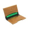 PORTE-CARTES FOLIO AVEC OU SANS ANTI-RFID  EN CUIR VERITABLE MARRON CLAIR