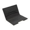 PORTE-CARTES FOLIO AVEC OU SANS ANTI-RFID EN SIMILI-CUIR NOIR GRAINE