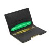 PORTE-CARTES FOLIO AVEC OU SANS ANTI-RFID EN SIMILI-CUIR NOIR GRAINE