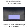 PORTE-CARTES FOLIO AVEC OU SANS ANTI-RFID EN SIMILI-CUIR LISSE NOIR