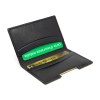 PORTE-CARTES FOLIO AVEC OU SANS ANTI-RFID EN SIMILI-CUIR LISSE NOIR