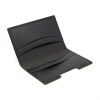 PORTE-CARTES FOLIO AVEC OU SANS ANTI-RFID EN SIMILI-CUIR LISSE NOIR