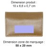 PORTE-CARTES FOLIO AVEC OU SANS ANTI-RFID EN SIMILI-CUIR LISSE MARRON