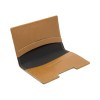 PORTE-CARTES FOLIO AVEC OU SANS ANTI-RFID EN SIMILI-CUIR LISSE MARRON