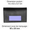 PORTE-CARTES FOLIO AVEC OU SANS ANTI-RFID  CUIR RECYCLÉ NOIR