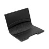 PORTE-CARTES FOLIO AVEC OU SANS ANTI-RFID  CUIR RECYCLÉ NOIR