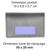 PORTE-CARTES FOLIO AVEC OU SANS ANTI-RFID  CUIR RECYCLÉ GRIS