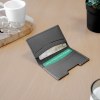 PORTE-CARTES FOLIO AVEC OU SANS ANTI-RFID  CUIR RECYCLÉ GRIS