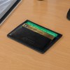 PORTE-CARTES HORIZONTAL AVEC OU SANS ANTI-RFID  EN CUIR VERITABLE NOIR