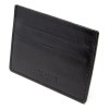PORTE-CARTES HORIZONTAL AVEC OU SANS ANTI-RFID  EN CUIR VERITABLE NOIR