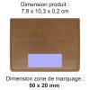PORTE-CARTES HORIZONTAL AVEC OU SANS ANTI-RFID  EN CUIR VERITABLE MARRON FONCE