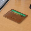 PORTE-CARTES HORIZONTAL AVEC OU SANS ANTI-RFID  EN CUIR VERITABLE MARRON FONCE
