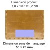 PORTE-CARTES HORIZONTAL AVEC OU SANS ANTI-RFID  EN CUIR VERITABLE MARRON CLAIR